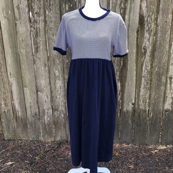 Blue and White knit Dress Size M - Picture 3 of 8